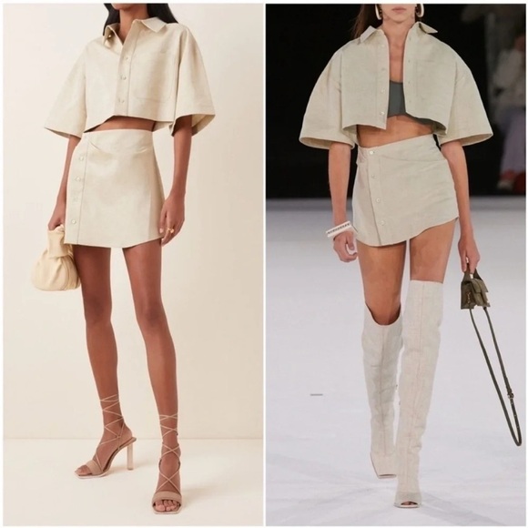 Jacquemus La Robe Arles Linen Mini Dress Beige NWT - Picture 1 of 10